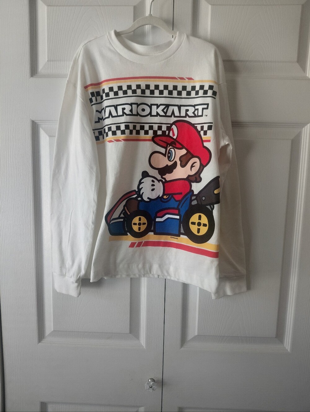 Gap Mario Kart White Long-Sleeve Kids Tee